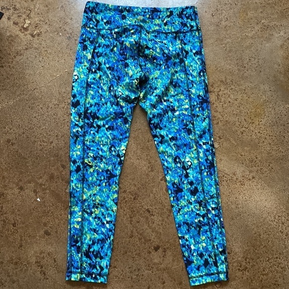 Soma Sport‎ Vibrant Viridian Blue Green Soft Athletic Workout Yoga 7/8 Leggings - Picture 7 of 9